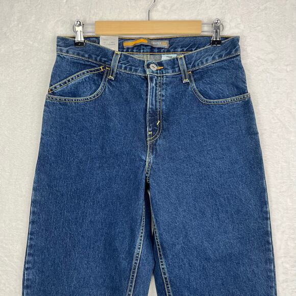 Levi’s Vintage Silvertab Baggy Jeans Husky tag Sz 31x27 actual 31x26 Blue Y2K 02 - Picture 7 of 16